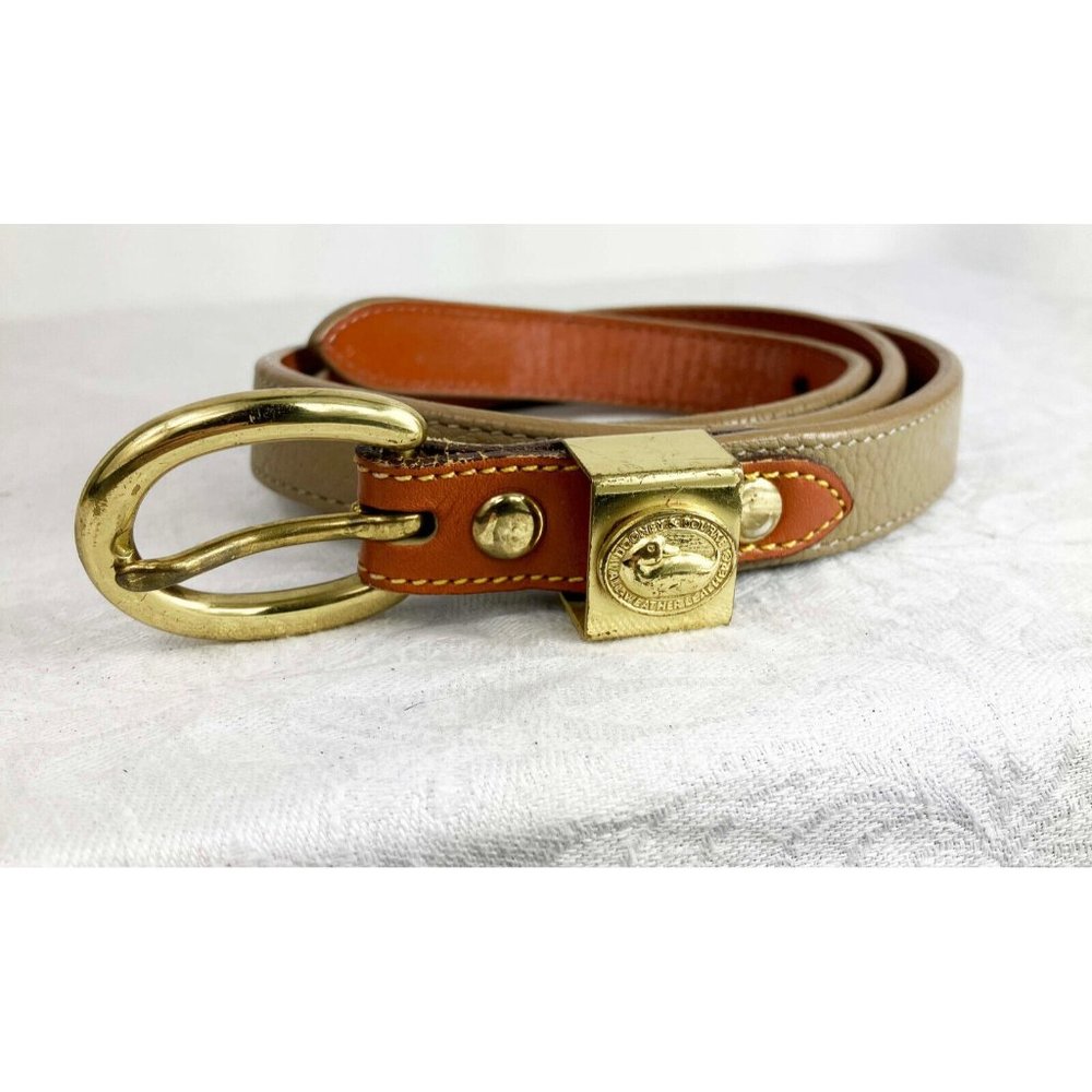 Dooney & Bourke Tan and Gold Belt
